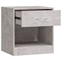 Mesitas de noche 2 unidades con cajón gris hormigón de vidaXL, Mesitas de noche - Ref: Foro24-342584, Precio: 54,30 €, Descue...