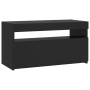 Mueble de TV con luces LED negro 75x35x40 cm de vidaXL, Muebles TV - Ref: Foro24-804393, Precio: 54,07 €, Descuento: %