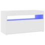 Mueble de TV con luces LED blanco 75x35x40 cm de vidaXL, Muebles TV - Ref: Foro24-804391, Precio: 52,62 €, Descuento: %