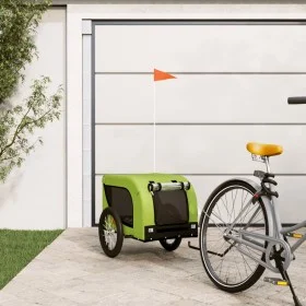 Pet Bicycle Trailer Iron Oxford Cloth Green Black by vidaXL, pet strollers - Ref: Foro24-94004, Price: 93,79 €, Discount: %