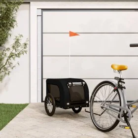 Black Oxford fabric iron pet bicycle trailer by vidaXL, pet strollers - Ref: Foro24-94003, Price: 100,25 €, Discount: %