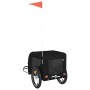 Remolque de bicicleta mascotas hierro tela Oxford negro de vidaXL, Cochecitos para mascotas - Ref: Foro24-94003, Precio: 93,7...
