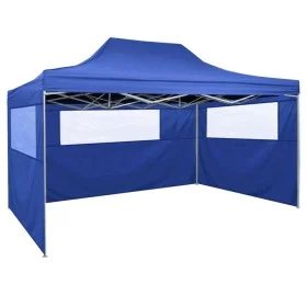 Carpa plegable profesional con 3 paredes acero azul 3x4 m de vidaXL, Carpas y cenadores - Ref: Foro24-48890, Precio: 160,92 €...