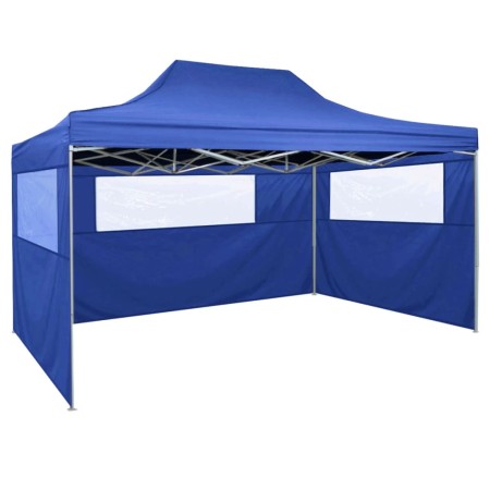 Carpa plegable profesional con 3 paredes acero azul 3x4 m de vidaXL, Carpas y cenadores - Ref: Foro24-48890, Precio: 157,22 €...