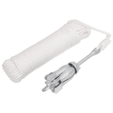Ancla plegable con cuerda hierro maleable plateado 1,5 kg de vidaXL, Anclas - Ref: Foro24-94284, Precio: 22,63 €, Descuento: %