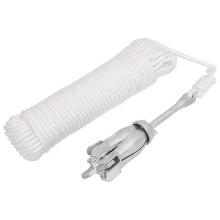Folding anchor with silver malleable iron rope 1.5 kg by vidaXL, Anchors - Ref: Foro24-94284, Price: 26,81 €, Discount: %
