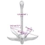 Ancla plegable hierro maleable plateado 1,5 kg de vidaXL, Anclas - Ref: Foro24-94281, Precio: 21,05 €, Descuento: %
