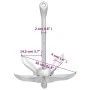 Ancla plegable hierro maleable plateado 2,5 kg de vidaXL, Anclas - Ref: Foro24-94282, Precio: 27,47 €, Descuento: %
