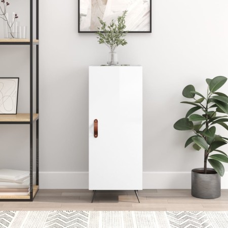 Aparador de madera contrachapada blanco brillante 34,5x34x90 cm de vidaXL, Aparadores - Ref: Foro24-828510, Precio: 62,57 €, ...