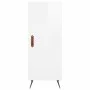 Hochglanzweißes Sperrholz-Sideboard 34,5 x 34 x 90 cm von vidaXL, Sideboards - Ref: Foro24-828510, Preis: 61,81 €, Rabatt: %