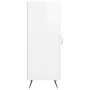 Aparador de madera contrachapada blanco brillante 34,5x34x90 cm de vidaXL, Aparadores - Ref: Foro24-828510, Precio: 62,57 €, ...