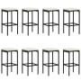 Conjunto de bar para jardín 9 piezas con cojines negro en Conjuntos de jardín | Comprar online en Foru.es
