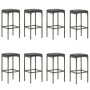 Set de bar para jardín 9 piezas y cojines ratán sintético gris en Conjuntos de jardín | Comprar online en Foru.es