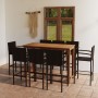 Conjunto de bar para jardín 9 piezas marrón en Conjuntos de jardín | Comprar online en Foru.es