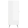 Aparador de madera contrachapada blanco brillante 34,5x34x90 cm de vidaXL, Aparadores - Ref: Foro24-830414, Precio: 62,48 €, ...