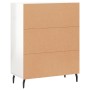 Aparador de madera contrachapada blanco brillante 69,5x34x90 cm de vidaXL, Aparadores - Ref: Foro24-830214, Precio: 87,10 €, ...