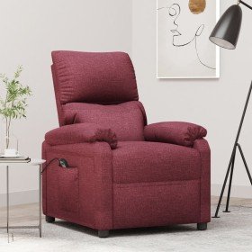 Sillón reclinable eléctrico tela rojo tinto en Sillones | Comprar online en Foru.es