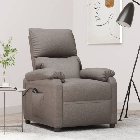 Sillón reclinable eléctrico tela gris taupé en Sillones | Comprar online en Foru.es