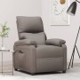 Sillón reclinable eléctrico tela gris taupé en Sillones | Comprar online en Foru.es