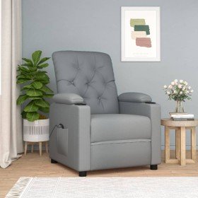 Sillón reclinable eléctrico tela gris claro en Sillones | Comprar online en Foru.es