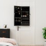 Espejo con joyero y luces LED para pared negro de vidaXL, Espejos - Ref: Foro24-353233, Precio: 92,36 €, Descuento: %