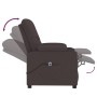 Sillón reclinable eléctrico tela marrón oscuro en Sillones | Comprar online en Foru.es