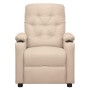 Sillón reclinable eléctrico de tela crema en Sillones | Comprar online en Foru.es