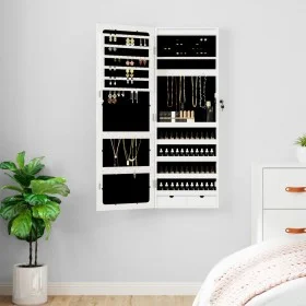 Espejo con joyero y luces LED para pared blanco de vidaXL, Espejos - Ref: Foro24-353235, Precio: 96,98 €, Descuento: %