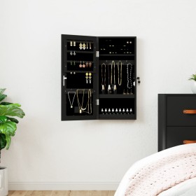 Espejo con joyero y luces LED para pared negro de vidaXL, Espejos - Ref: Foro24-353248, Precio: 77,00 €, Descuento: %
