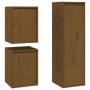 Muebles para TV 3 piezas madera maciza de pino marrón miel en Muebles TV | Comprar online en Foru.es