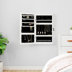 Espejo con joyero y luces LED para pared blanco de vidaXL, Espejos - Ref: Foro24-353238, Precio: 68,51 €, Descuento: %