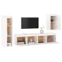 Muebles para TV 4 piezas madera maciza de pino blanco en Muebles TV | Comprar online en Foru.es