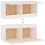 Muebles para TV 4 piezas madera maciza de pino blanco en Muebles TV | Comprar online en Foru.es