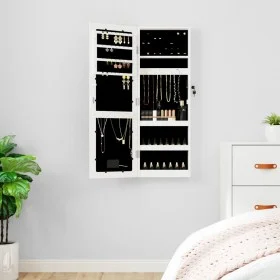 Wall-mounted mirror with jewelry cabinet and LED lights in white by vidaXL, Mirrors - Ref: Foro24-353250, Price: 101,17 €, Di...