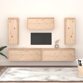Muebles para TV 5 piezas madera maciza de pino en Muebles TV | Comprar online en Foru.es