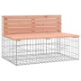 Banco jardín diseño gaviones madera abeto Douglas 103x70x65 cm de vidaXL, Bancos de jardín - Ref: Foro24-834375, Precio: 138,...