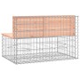 Banco jardín diseño gaviones madera abeto Douglas 103x70x65 cm de vidaXL, Bancos de jardín - Ref: Foro24-834375, Precio: 138,...
