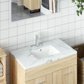 Lavabo de baño rectangular cerámica blanco 30,5x27x14 cm de vidaXL, Lavabos - Ref: Foro24-153722, Precio: 55,02 €, Descuento: %