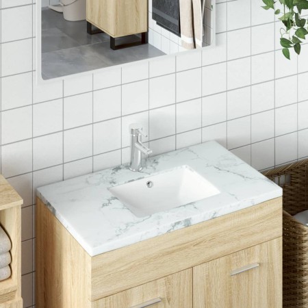 Lavabo de baño rectangular cerámica blanco 30,5x27x14 cm de vidaXL, Lavabos - Ref: Foro24-153722, Precio: 55,02 €, Descuento: %