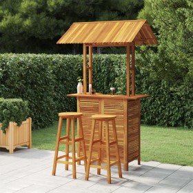 Juego muebles de bar de jardín 3 piezas madera maciza de acacia en Conjuntos de jardín | Comprar online en Foru.es
