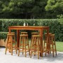 Juego muebles de bar para jardín 9 pzas madera maciza de acacia en Conjuntos de jardín | Comprar online en Foru.es