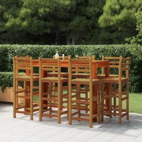 Juego muebles de bar para jardín 9 pzas madera maciza de acacia en Conjuntos de jardín | Comprar online en Foru.es