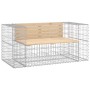 Banco jardín diseño gaviones madera maciza pino 143x71x65,5 cm de vidaXL, Bancos de jardín - Ref: Foro24-834377, Precio: 146,...