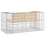 Banco jardín diseño gaviones madera maciza pino 143x71x65,5 cm de vidaXL, Bancos de jardín - Ref: Foro24-834377, Precio: 146,...