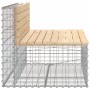 Banco de jardín diseño gaviones madera maciza pino 103x70x65 cm de vidaXL, Bancos de jardín - Ref: Foro24-834374, Precio: 134...