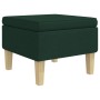 Sillón con patas mecedoras y taburete de tela verde oscuro en Sillones | Comprar online en Foru.es