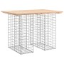 Banco de jardín diseño gaviones madera maciza pino 100x70x72 cm de vidaXL, Bancos de jardín - Ref: Foro24-834365, Precio: 76,...