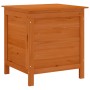 Arcón de jardín madera maciza abeto marrón 50x49x56,5 cm de vidaXL, Cajas de almacenaje para exteriores - Ref: Foro24-364751,...