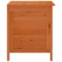 Arcón de jardín madera maciza abeto marrón 50x49x56,5 cm de vidaXL, Cajas de almacenaje para exteriores - Ref: Foro24-364751,...