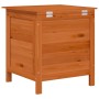 Arcón de jardín madera maciza abeto marrón 50x49x56,5 cm de vidaXL, Cajas de almacenaje para exteriores - Ref: Foro24-364751,...